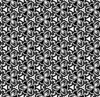 Black and white seamless abstract pattern. Background and backdrop. Grayscale ornamental design. Mosaic ornaments. Vector graphic illustration.