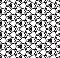 Black and white seamless abstract pattern. Background and backdrop. Grayscale ornamental design. Mosaic ornaments. Vector graphic illustration.