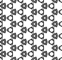 Black and white seamless abstract pattern. Background and backdrop. Grayscale ornamental design. Mosaic ornaments. Vector graphic illustration.