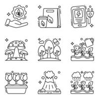 Pack of Eco and Innovation line Icons vector