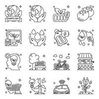 Pack of Ecology line Icons vector