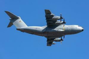 German Air Force Luftwaffe Airbus A400M Atlas transport plane. Aviation and military aircraft. photo