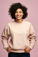 Blank mockup sweater , mockup shirt . Generative AI photo