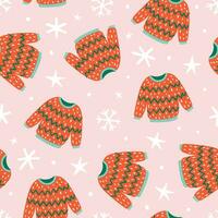 Winter Seamless Pattern Winter Background Ugly Sweater Pattern Christmas Pattern Christmas Background vector