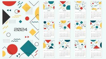 calendar for 2024 year vector