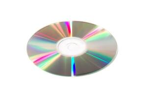 disco compacto en blanco foto