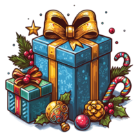 Navidad presente clipart - ai generativo png