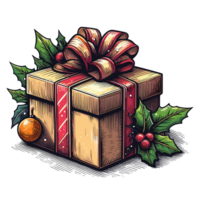 Christmas Present Clipart - Ai Generative png