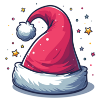 hermosa Navidad Papa Noel sombrero - ai generativo png