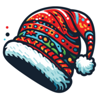 hermosa Navidad Papa Noel sombrero - ai generativo png