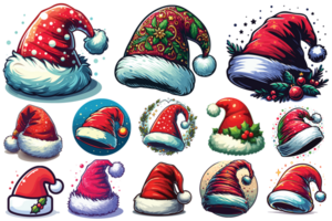 bellissimo Natale Santa cappello - ai generativo png