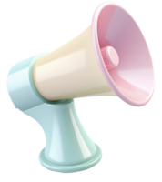 pastel 3D megaphone in cartoon style. png