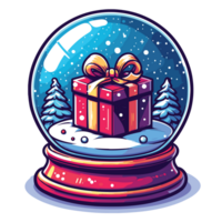 Natal Globo de neve clipart - ai generativo png