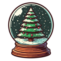 Navidad bola de nieve clipart - ai generativo png