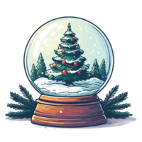 Natal Globo de neve clipart - ai generativo png