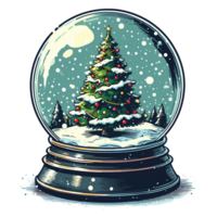 Natale snowglobe clipart - ai generativo png