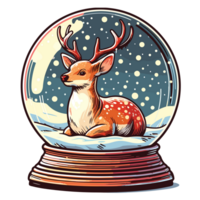 Christmas Snowglobe Clipart - Ai Generative png