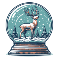 Christmas Snowglobe Clipart - Ai Generative png