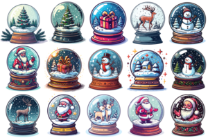 Noël boule à neige clipart - ai génératif png