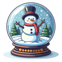 Christmas Snowglobe Clipart - Ai Generative png