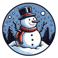 magnifique Noël bonhomme de neige clipart - ai génératif png