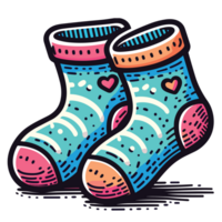 Christmas Socks Clipart - Ai Generative png