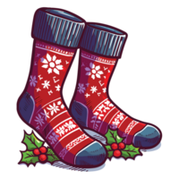 Noël chaussettes clipart - ai génératif png