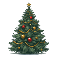 Noël arbre clipart - ai génératif png