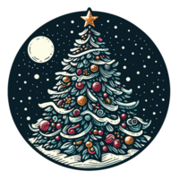 Navidad árbol clipart - ai generativo png