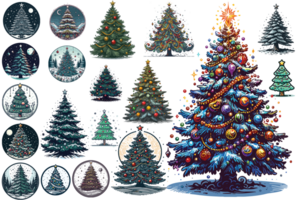 Weihnachten Baum Clip Art - - ai generativ png