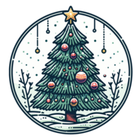 Noël arbre clipart - ai génératif png