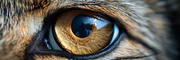 macro photo of lynx eyes