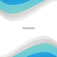 modern blue wave business presentation template design vector