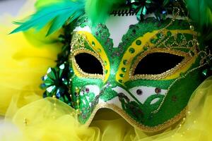 A venetian, mardi gras mask or disguise background. Neural network AI generated photo