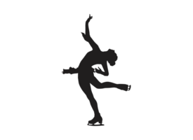 Pose Of Female Ice Skating Silhouette png