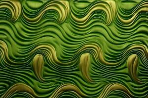 Green and gold abstract background. Neural network AI generated photo