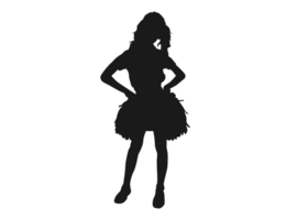 Pose von ein weiblich Cheerleader Silhouette png