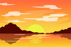 Background of Beautiful Sunset View on the Beach png