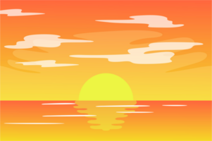 Hintergrund von schön Sonnenuntergang Aussicht auf das Strand png