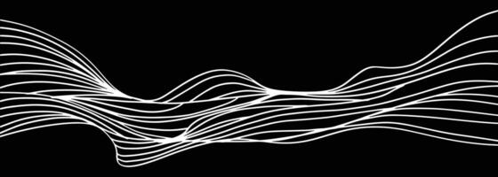 abstract wavy line banner background vector