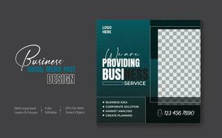 Business social media post template banner design vector