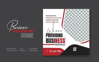 Business social media post template banner design vector