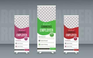 Business Roll up banner design template vector