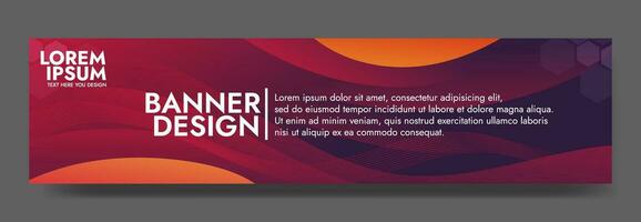 Abstract red orange banner color with a unique wavy design. It is ideal for creating eye catching headers, promotional banners, and graphic elements with a modern and dynamic look. vector