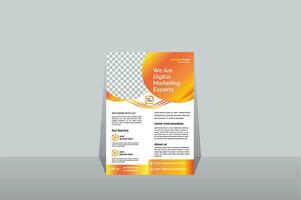 Creative Business flyer template design for a digital marketing company or agency vector