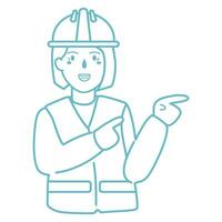 contento ingenieros día mano dibujado vector