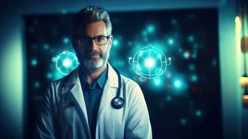 Digital healthcare Doctor medical concept Generative AI photo