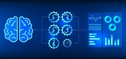 industria 4.0 tecnología transforma industrias a ser completamente automatizado. artificial inteligencia ese control S producción máquinas y recoge producto datos eficientemente y rápidamente. vector