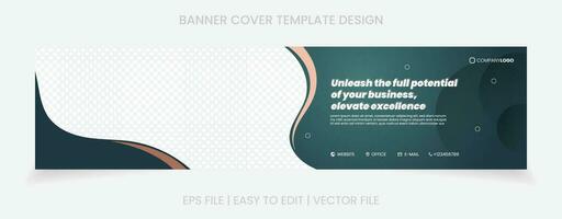 business banner company cover social media template design vector