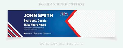 banner election template design cover social media vector